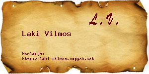 Laki Vilmos névjegykártya